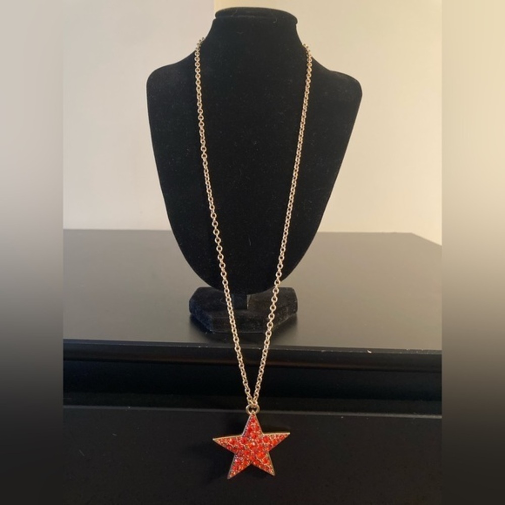 Pilgrim Red Star Pendant Necklace